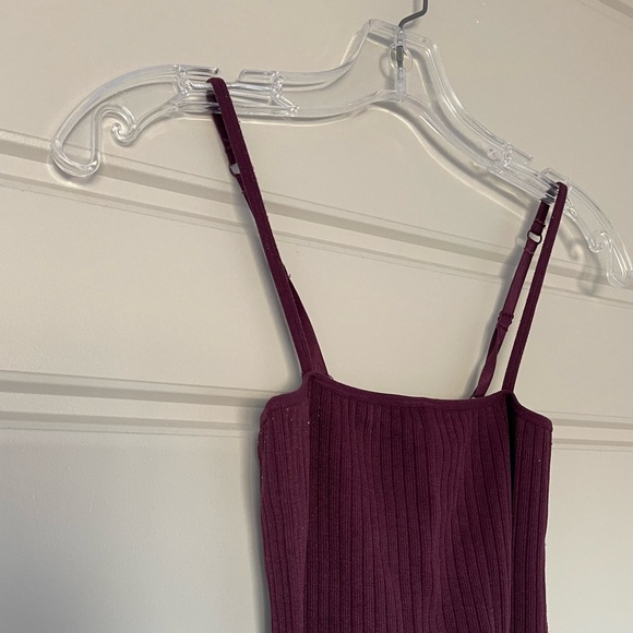 Maroon Ribbed Bodysuit - Picture 2 of 5
